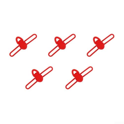 5 x sichere Angelhakenhalter mit Silikonmaterial, entworfen, um Köder organisiert zu halten und Schäden an Ruten zu verhindern (rot) von Gettimore