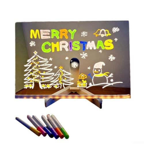 Acryl-Schreibtafel mit Beleuchtung, perfekt für Heimschule und kreative Projekte bei Nacht (3) von Gettimore