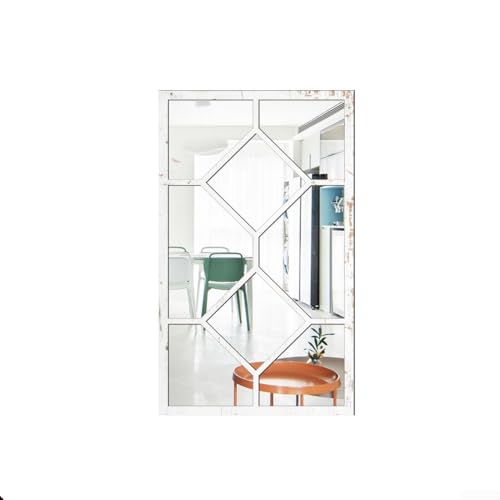 Acryl Spiegel Wandsticker mit Kunstfensteroptik zur Verbesserung der Raumatmosphäre (weiß) von Gettimore
