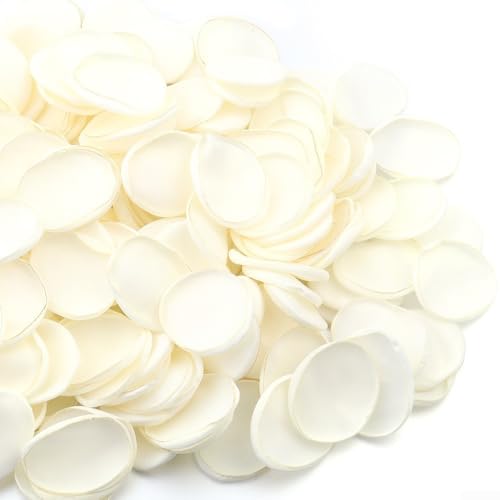 DIY handgefertigte Rosenblätter für Hochzeitsdekorationen, 210 Stück zur Verwendung in Blumenarrangements, Tischstreuung und Veranstaltungsverbesserungen für romantische Veranstaltungen (weiß) von Gettimore