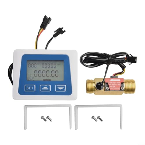 Digitaler Wasserzähler mit Touch-Steuerung, LCD-Display zur Durchflussmessung und Anzeige bei niedrigem Batteriestand für benutzerfreundliche Erfahrung von Gettimore