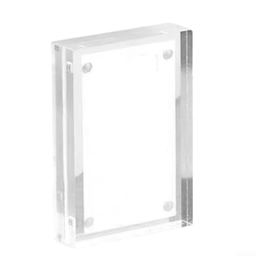 Doppelseitiger Acryl-Bilderrahmen mit Magnetverschluss, transparent und Material, bruchsicheres Design für sichere Anzeige von Fotos auf Schreibtisch oder Tisch von Gettimore