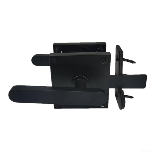 Doppelseitiger Griff Torriegel Außergewöhnliches Aluminium-Design für Zäune und Schuppen (schwarz) von Gettimore