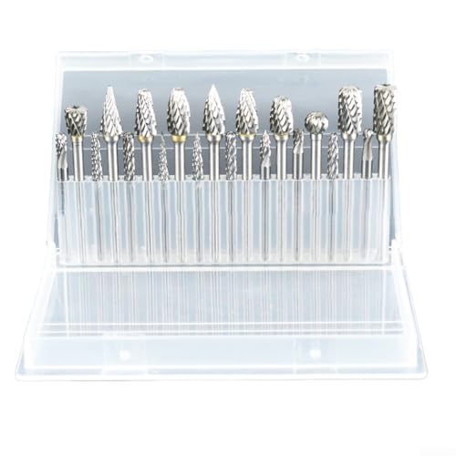 Drehfräser Set mit mehreren Formen zum Polieren, Schleifen und Gravieren in Stein, Metall, Holz und Kunststoff mit sicherer Aufbewahrungsbox Drehfräser Set mit mehreren Formen zum Polieren, Schleifen und Gravieren in Stein, Metall, Holz und Kunststoff mit sicherer Aufbewahrungsbox von Gettimore