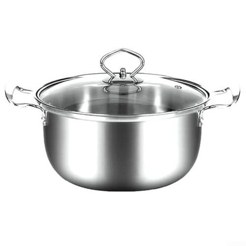 Edelstahl Multifunktionaler Milchtopf, Suppentopf mit Deckel zum Kochen von Haferbrei, Kochen von Nudeln und Safe ( von Gettimore