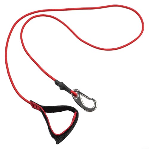 Elastische Paddelleine mit starkem Haken für Kanuausflüge und Outdoor-Wasserabenteuer (rot) von Gettimore