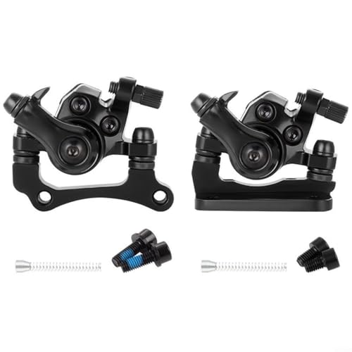 Elektroroller vorne und hinten rechts, Scheibenbremssattel-Set mit Aluminiumlegierung, geeignet für 20,3 cm 25,4 cm E-Bike und verschiedene Bremsscheibengrößen (schwarz) von Gettimore
