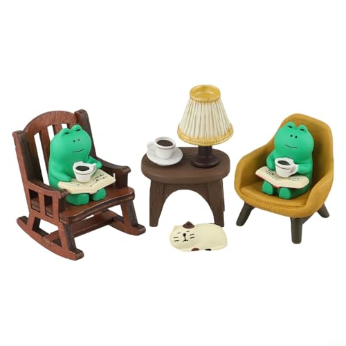 Frosch Schaukelstuhl Figuren Perfekte Desktop-Dekorationen für einen fröhlichen Arbeitsplatz (G) von Gettimore