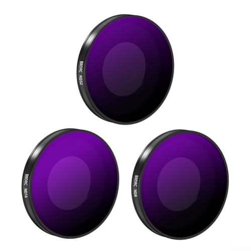 Für Insta360 Go Ultra Kamerafilter UV CPL ND16 mit optischem Glas und Aluminiumrahmen für Objektivschutz (3 Stück (ND8+ND16+ND32)) von Gettimore