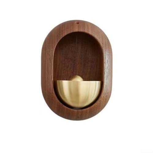 Funktionelle Türklingel aus Holz mit Saugnapf aus schwarzem Walnussholz, Handwerkskunst für Ihr Zuhause von Gettimore