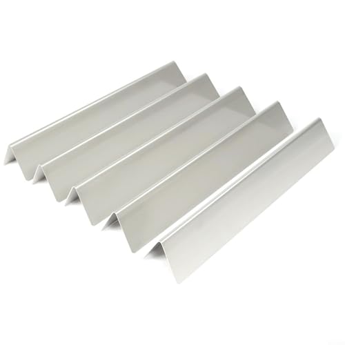 Gettimore 5 Stück Edelstahl Grill Brenner Abdeckungen Heizplatten für Weber für Spirit E-310 S-320 Gasgrills von Gettimore