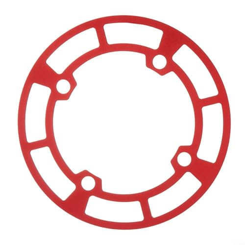 Gettimore Einzel-Kettenblattschutz für BCD 104 mm Fahrrad-Kettenblattschutz, Aluminiumlegierung, geeignet für 32, 36T, 38, 42T (38–42T, rot) von Gettimore