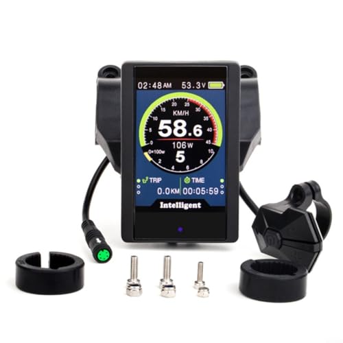 Gettimore LCD Display Steuergerät für E Bike Elektrofahrrad 500C P850C 750C-ble DPC18 mit Halterung Ersatz Motor Kit von Gettimore