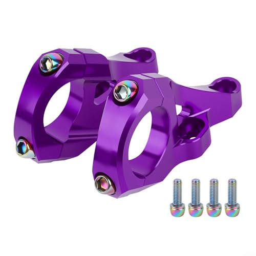 Gettimore Mountainbike Direct Mount Vorbau 31,8 mm Lenkerklemme für Dual Crown Gabel DH Downhill Fahrradteile CNC Aluminium (lila) von Gettimore