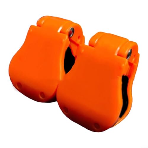 Gettimore Multifunktionaler Angelrutenhalter Clip Köder Haken Rutenbinder Fester Clip Halter mit Memory-Schaum für Anti-Verhedderung-Transport (Orange) von Gettimore