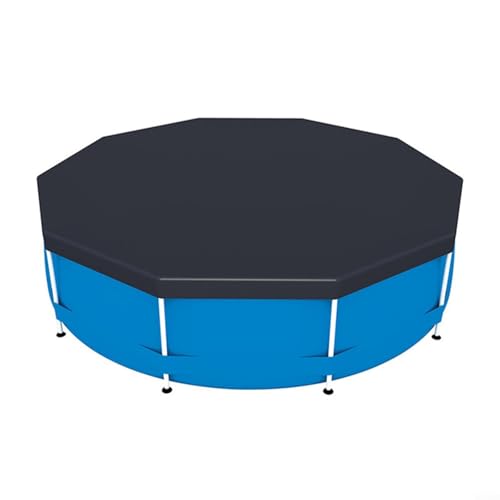 Gettimore Runde Poolabdeckung – 3 Größenoptionen (10/12/4,5 m), PVC-Material mit 30 cm extra Rand, Mehrzweck-Einsatz im Freien (366 cm) von Gettimore