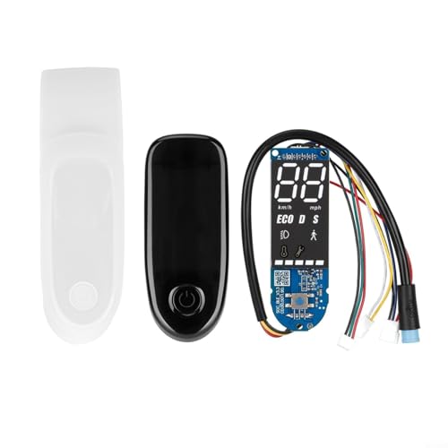 Gettimore Scooter Control Panel Silikon Schutzhülle für Ninebot F20/F40 mit transparentem Display Bildschirm Kit für Staub (Anzug weiß) von Gettimore