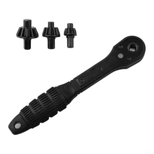 Gettimore Verstellbarer Ratschen-Bohrfutterschlüssel, funktioniert mit verschiedenen Bohrfuttern, einschließlich 1, 5, 10 mm und 3 16 mm von Gettimore
