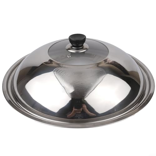 Gettimore Y1TW6D6P0A4HAIX5JB6H8QEU1X Topfdeckel 40 cm Durchmesser für Topf und Wok – Langlebige Konstruktion von Gettimore