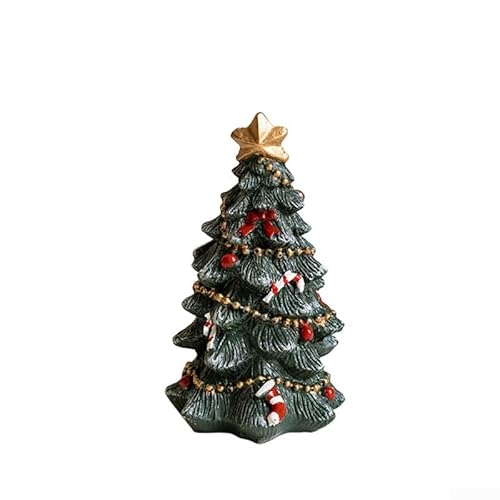 Holiday Resin Desktop Simulation Tree Ornament for Christmas Decoration on Home or Office Tabletops with Snow Covered Look (Small) von Gettimore