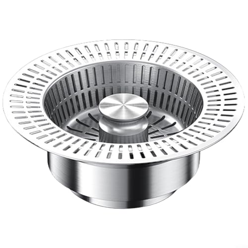 Küchenspüle Filter mit Edelstahl 3 in 1 Abflusssieb und Stopper, für Haar- und Lebensmittelabfälle von Gettimore