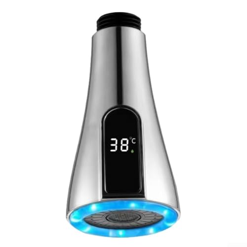 Küchenspüle Wasserhahn Düse mit LED-Temperaturanzeige, herausziehbarer Wasserhahn-Adapter G12 mit zwei Sprühmodi für verbesserte Funktionalität Küchenspüle Wasserhahn Düse mit LED-Temperaturanzeige, herausziehbarer Wasserhahn-Adapter G12 mit zwei Sprühmodi für verbesserte Funktionalität von Gettimore