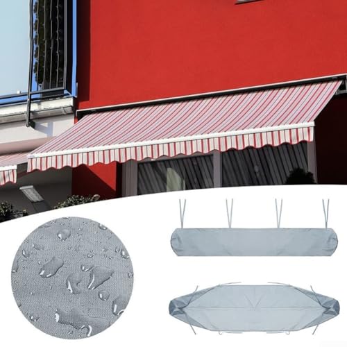 Outdoor-Terrassen-Markisenabdeckung mit wasserdichtem 210DPU-Oxford-Stoff zum Schutz vor Sonnenschäden und Wetter, ausgestattet mit Schnüren für sicheren Sitz (2,5 m) von Gettimore