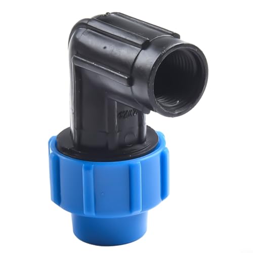 PE Rohr 90 Grad Winkelverbinder mit Innengewinde, geeignet für die Wasserversorgung in der Gartenarbeit und landwirtschaftlichen Produktion (20mm x 1/5.1 cm) von Gettimore