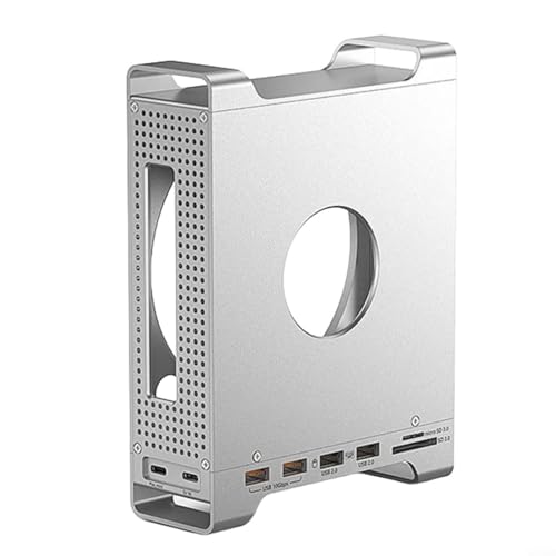 Platzsparender Aluminium-Dock-Ständer für Mac Mini mit integrierten USB 3 2 und USB 2 0 Ports, SSD-Erweiterung bereit von Gettimore
