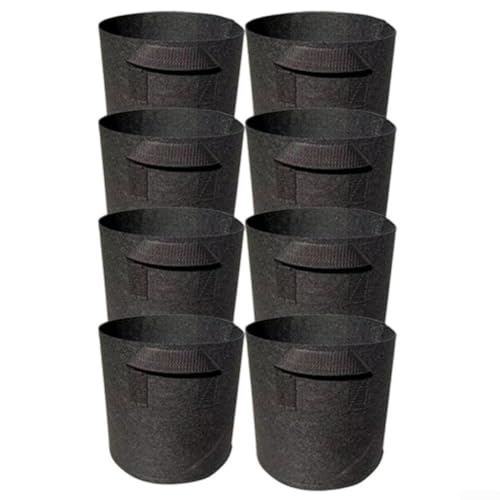 Praktisches Set aus wiederverwendbaren Filz-Blumentöpfen für alle Ihre Gartenprojekte, 6 oder 8 Stück (8-teiliges Set) von Gettimore