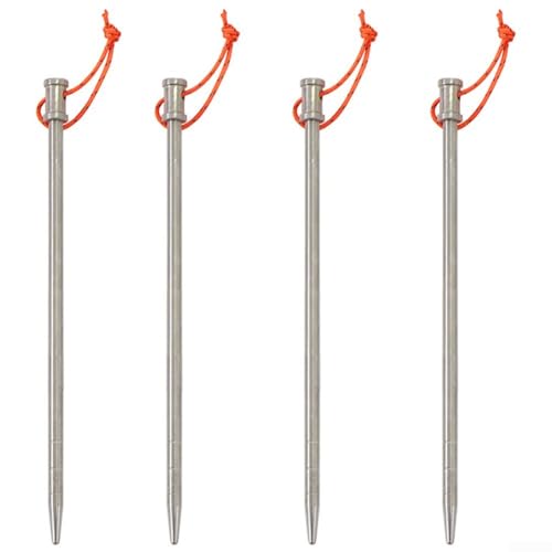 Reflektierende Zeltheringe aus Seil, 4 Stück, leichte Heringe für sicheren Campingplatzaufbau (20 cm) von Gettimore