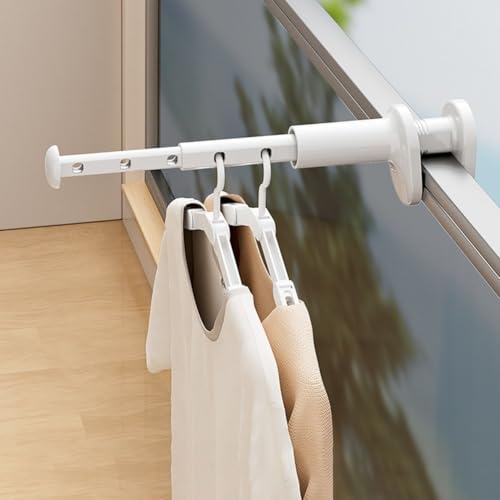Reise-Kleiderständer, tragbar und faltbar, platzsparend, verstellbare Länge, für Camping, Apartment, Hotel (1 Stück (einziehbar)) von Gettimore