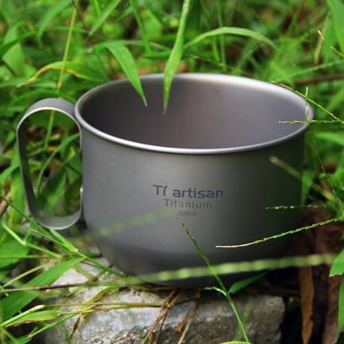 Reisefreundlicher 500-ml-Wasserbecher für Kaffee und Tee, mit Netz-Tragesack (ohne Deckel) von Gettimore