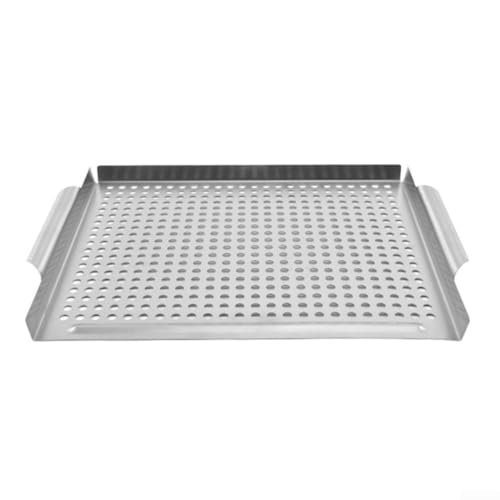 Robuste Edelstahl-Grillpfanne für Heckklappe und Picknicks mit Drainagesystem und perforiertem Design für gleichmäßige Wärmeverteilung Robuste Edelstahl-Grillpfanne für Heckklappe und Picknicks mit Drainagesystem und perforiertem Design für gleichmäßige Wärmeverteilung von Gettimore