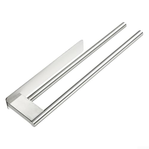 Selbst-Edelstahl-Handtuchhalter, Doppelstab-Design für Badezimmerwände, geeignet für glatte flache Oberflächen Selbst-Edelstahl-Handtuchhalter, Doppelstab-Design für Badezimmerwände, geeignet für glatte flache Oberflächen von Gettimore