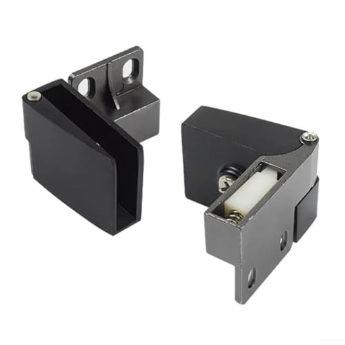 Selbstschließende Scharniere aus Zinklegierung für Glastüren, ohne Bohren, automatischer Verschlussmechanismus für Bequemlichkeit (schwarz) von Gettimore