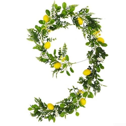 Simulation Lemon Rattan Wandbehang für Innen- oder Außendekoration, verleiht jedem Raum eine helle Note (Simulation-Rattan) von Gettimore