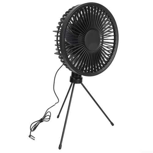 Solarventilator für den Außenbereich, 10 W, 5 V, mit klappbarem Metallständer und USB-Ladegerät, tragbarer Ventilator für Camping und Veranstaltungen im Freien (einzelner Ventilator) von Gettimore