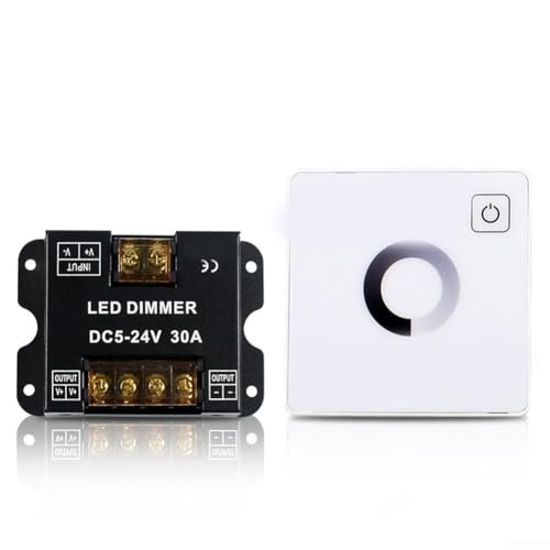 Touch-Panel-Dimmer-Controller für einfarbige LED-Streifen, kompatibel mit DC 5V 24V Beleuchtungssystemen von Gettimore