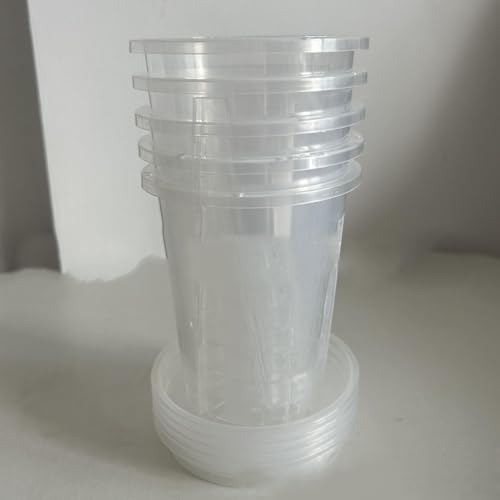 Transparente Blumentöpfe mit Untersetzer, perfekt für die Dekoration Ihres Hauses und Büros (5 Sets 10#) von Gettimore