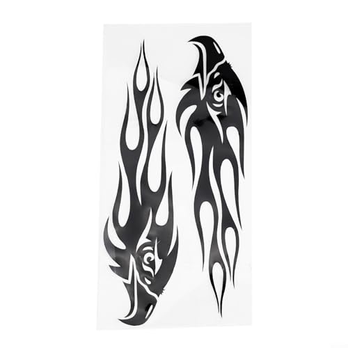 Unique For Adler Aufkleber für Motorrad, auffallende Flamme, ideal für Autos, LKWs und SUVs (schwarz) von Gettimore