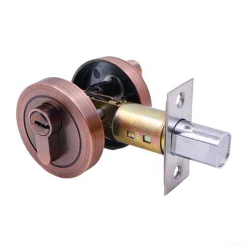 Verdecktes Innenschloss Türschloss aus Zinklegierung mit Schlüssel, mühelose Installation für Heim und Hotel-Anwendungen (Rotbronze) von Gettimore