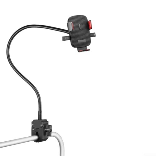 Verstellbare 360-Grad-Fahrrad-Handyhalterung mit Werkzeugclip für sicheren Sitz für Fahrräder und Roller, Metall- und ABS-Kunststoff-Konstruktion (50 cm) von Gettimore
