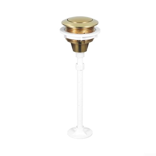 WC-Spülknopf, 38 mm, mit Einzeldruck-Funktion für reibungslose und effektive Badezimmer-Spülung (helles Gold) von Gettimore