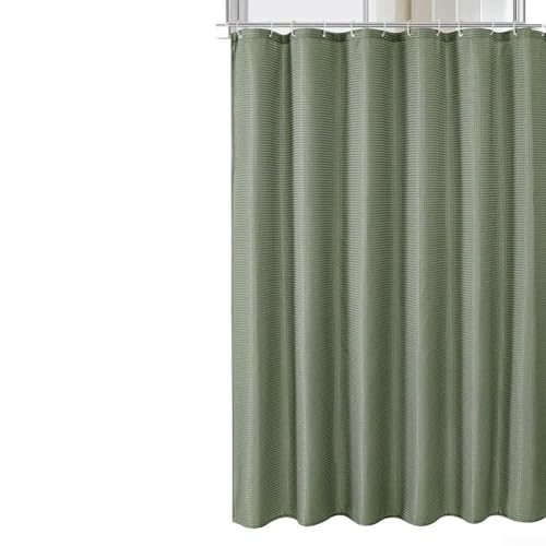 Wasserabweisendes Polyester für Duschvorhang mit komplettem Set von 12 Haken zum Aufhängen (schwarz) von Gettimore