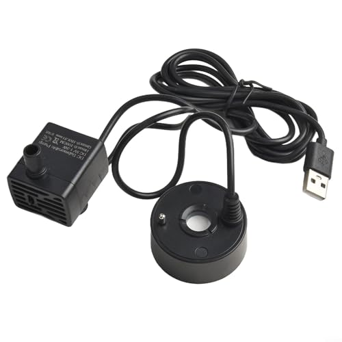 Wasserzirkulationsnebel-Maker mit integrierter USB-Pumpe zur Verbesserung der aquatischen Umgebung und dekorativen Räumen (schwarz) von Gettimore