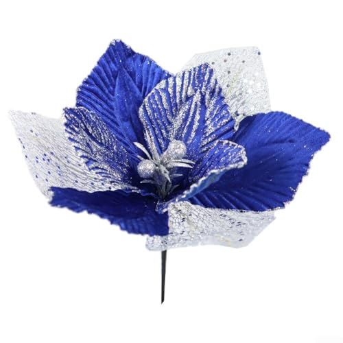 Wunderschöne 27 cm künstliche Blumen, um Ihre Urlaubsdekoration mit Stil zu verschönern (blau) von Gettimore