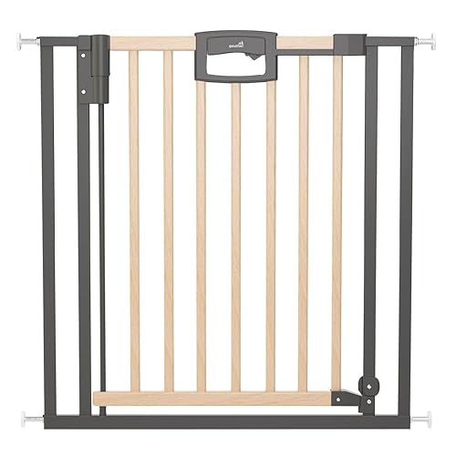 Geuther Türschutzgitter Easylock Plus | Treppenschutzgitter ohne Bohren Breite 176,5-184,5 cm | Türgitter Baby Holz-Metall | Kinderschutzgitter beidseitig öffnend | Kindersicherung | Natur-Anthrazit Geuther Türschutzgitter Easylock Plus | Treppenschutzgitter ohne Bohren Breite 176,5-184,5 cm | Türgitter Baby Holz-Metall | Kinderschutzgitter beidseitig öffnend | Kindersicherung | Natur-Anthrazit von Geuther