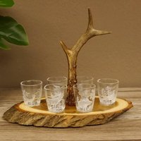 Geschenk Jäger Schnapsbrett Schnapsbar Auf Akazie Rehstange Stange 6 Stück Gläser Mit Jagdmotiv Gtk27.7.4.1 Geschenk Jäger Schnapsbrett Schnapsbar Auf Akazie Rehstange Stange 6 Stück Gläser Mit Jagdmotiv Gtk27.7.4.1 von GeweiheKrumholz