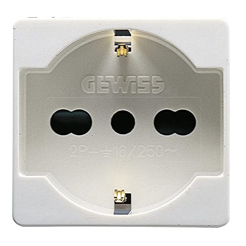 GEWISS GW20246DY PRESA 2P+T 16A B.ST.ITA./TED.SY/WT DIY von Gewiss